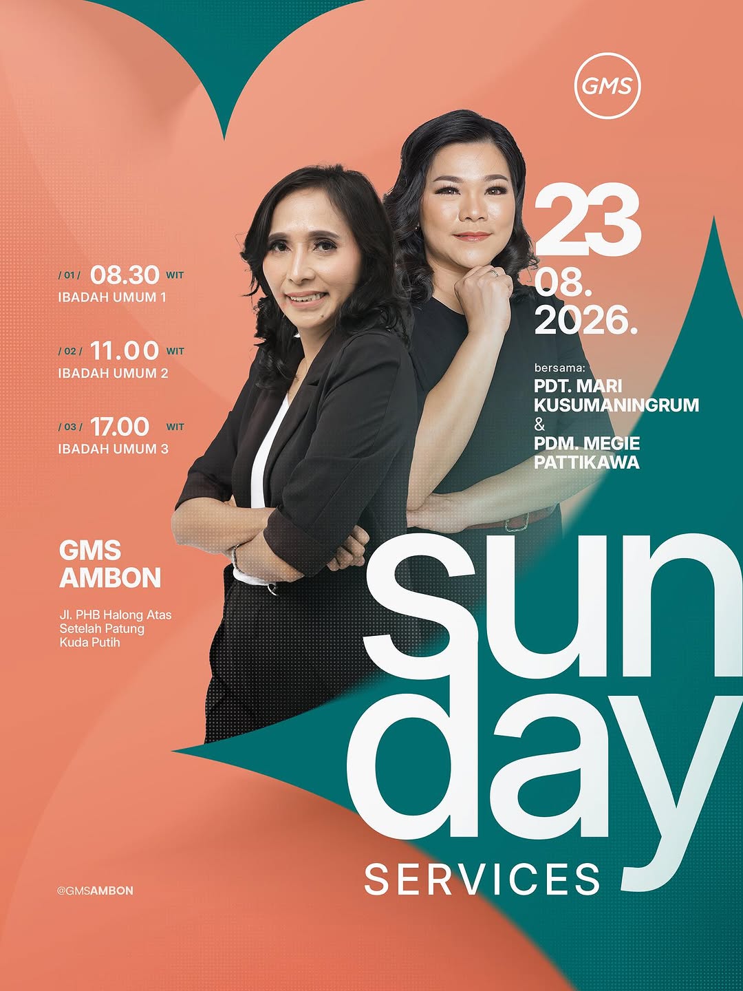 Mari siapkan hati, datang dengan kerinduan, beribadah bersama, dan alami Tuhan lebih dalam di GMS Ambon.